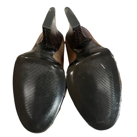 ENZO Angiolini Saniko brown eel suede patent leather size 7M - Picture 14 of 15